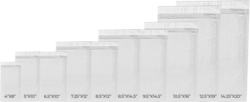 50-Pack Waterproof Poly Bubble Mailers 4 x 8 - Thick, Durable, Instant - Picture 26 of 88