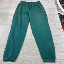 VTG Nike Track Sweat Pants Men 2XL XXL Green Gym Swoosh USA Y2K Cuffed Mens 90s