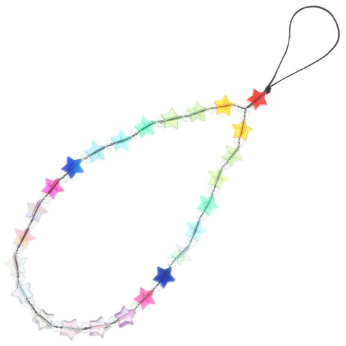 Bunte Sterne Mobile Kette Telefon Lanyard Armband Gurt Dekorationen - 第 3/12 張圖片