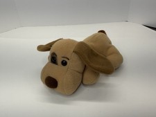 Vintage 1987 R Dakin Co 6 Dog Tan Brown Plush Stuffed Puppy Dog Korea