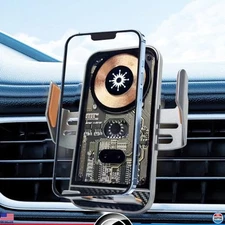 15W Fast Wireless Car Charger Mount, Auto Clamping for iPhone & Samsung Galaxy