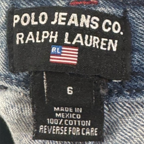 Polo Jeans Co. Ralph Lauren Kids Jeans Size 6 Red Tab Carpenter Y2K Denim VTG - Picture 3 of 4