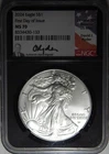 2024 FIRST DAY OF ISSUE NGC MS70 AMERICAN SILVER EAGLE-SIGNED BY DAVID RYDER WG8