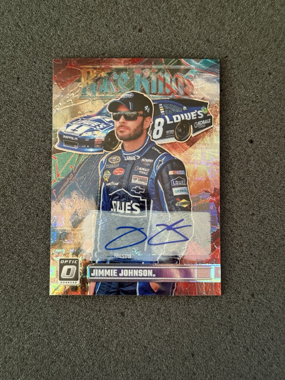 2024 Panini Donruss NASCAR Optic  Race Kings /25 Jimmie Johnson #193 Auto