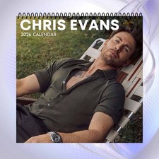 Chris Evans 2026 Calendar, Celebrity Wall Calendar,Official Fan Collectible Gift