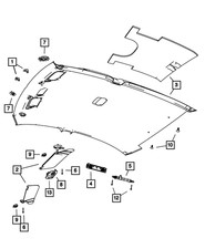 Genuine Mopar Visor Support 1GW25DX9AA