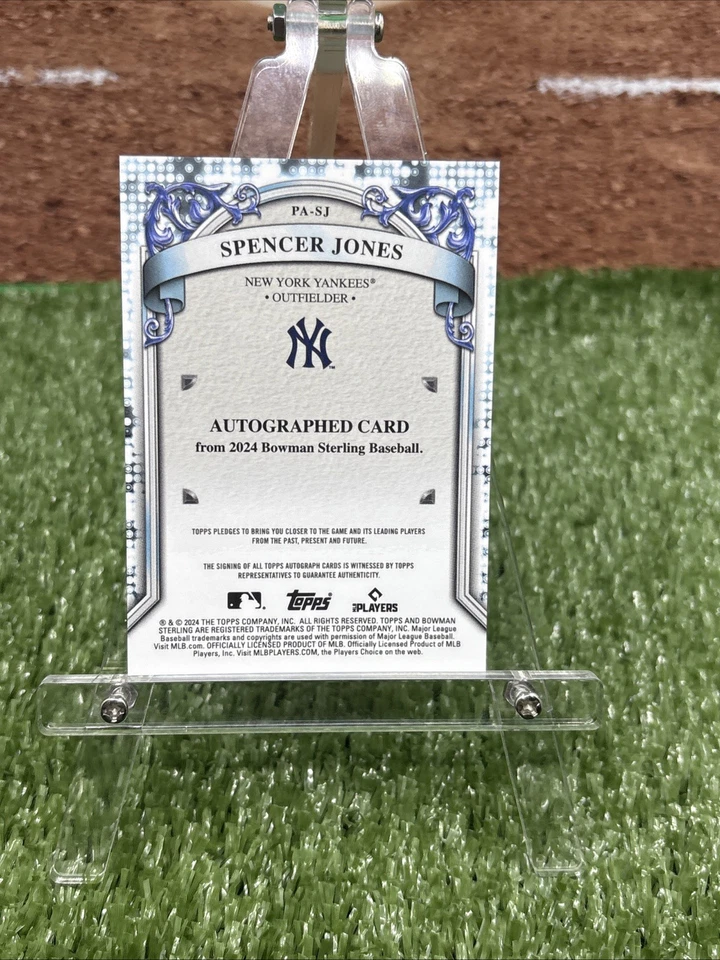 2024 Bowman Sterling Spencer Jones Prospect Auto #PA-SJ Yankees - Image 3 of 4