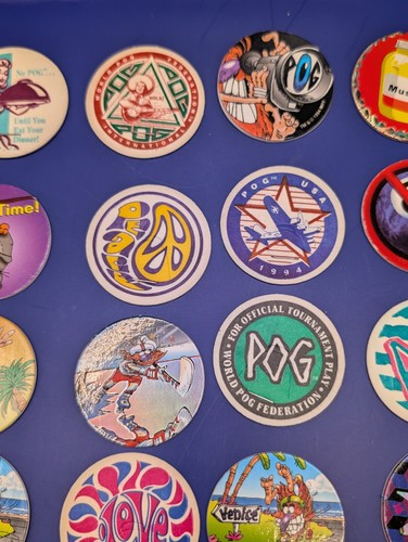 Vintage POG Federation Micro Tournament Game Pack with a bunch of pogs 2 Slammer - Picture 10 of 15
