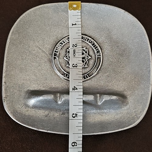 Cenicero de peltre Wilton RWP de colección Ejército de EE. UU. Inteligencia y seguridad bonito raro - Imagen 7 de 7