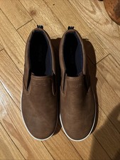 Nautica Kids/Youth Size 5 Slip On Akeley Shoe Faux Brown Leather Casual Big Kid