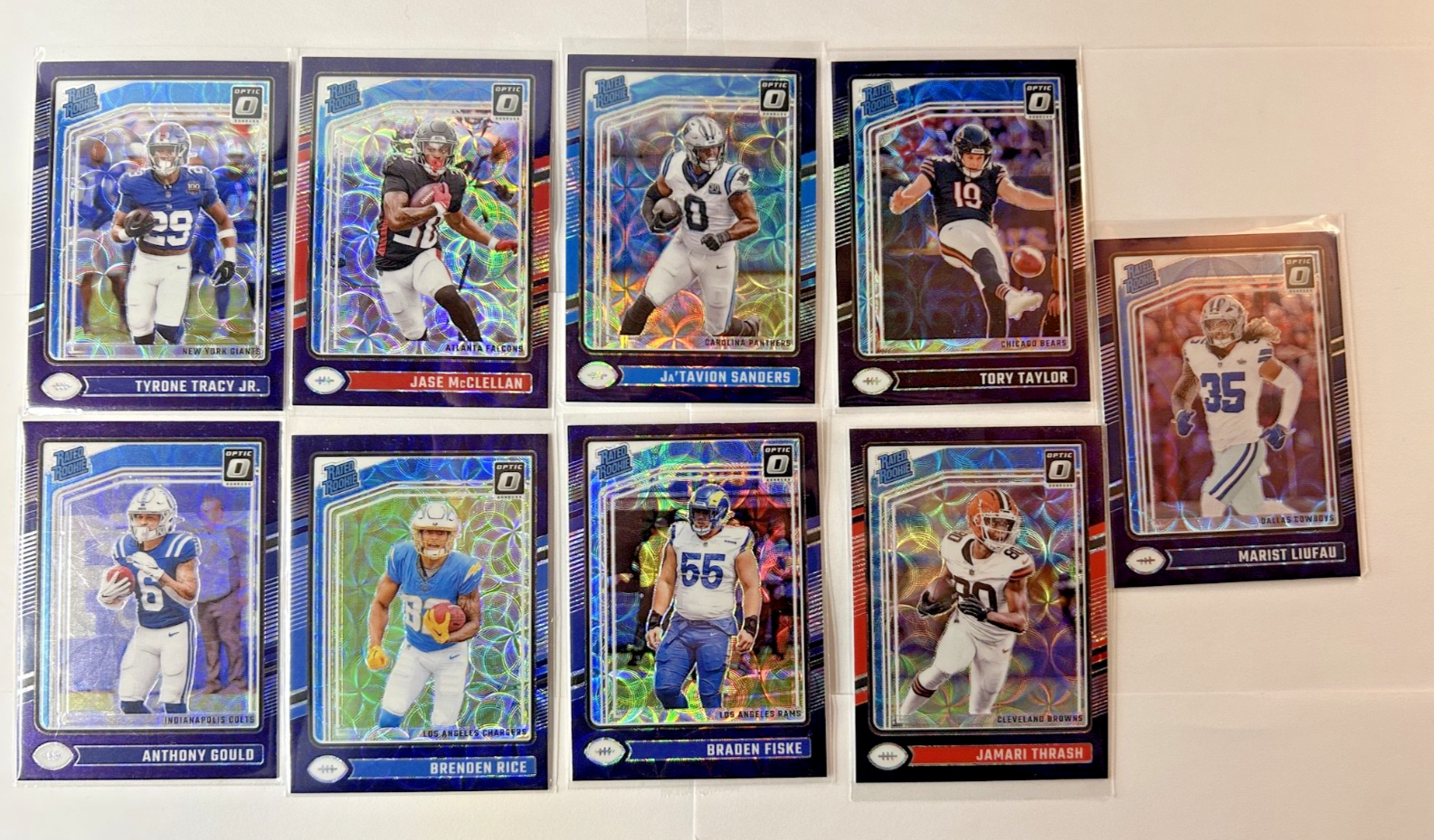 2024 Panini Donruss Optic Football Purple Scope 9 Card Lot, Rated Rookies