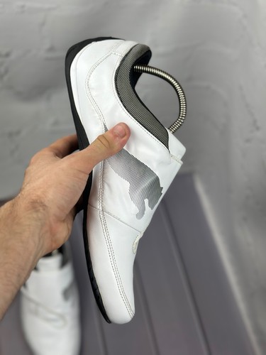 Zapatos de cuero Puma Speed Cat para hombre US11 muy raros blancos estilo Y2K - Imagen 7 de 13