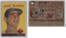 1958 Topps Sandy Koufax #187 HOF