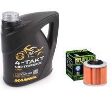 G650 XMoto Oil and Filter Kit Mannol Semi Synthetic 10w40 4L BMW G 650 2007 7.50 per litre