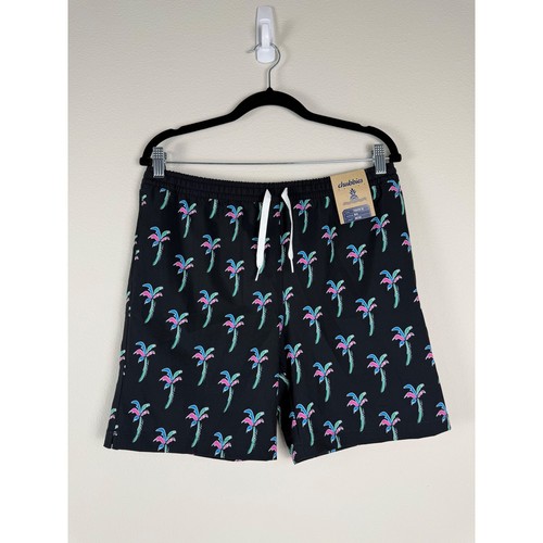 NEW Chubbies The Havana Nights Swim Trunks Youth XL 18/20 Palm Tree Print Black