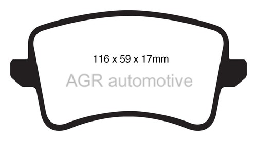 FRONT AND REAR BRAKE PADS APEC RED FOR AUDI A4 3.2 2011-12 - Picture 3 of 6
