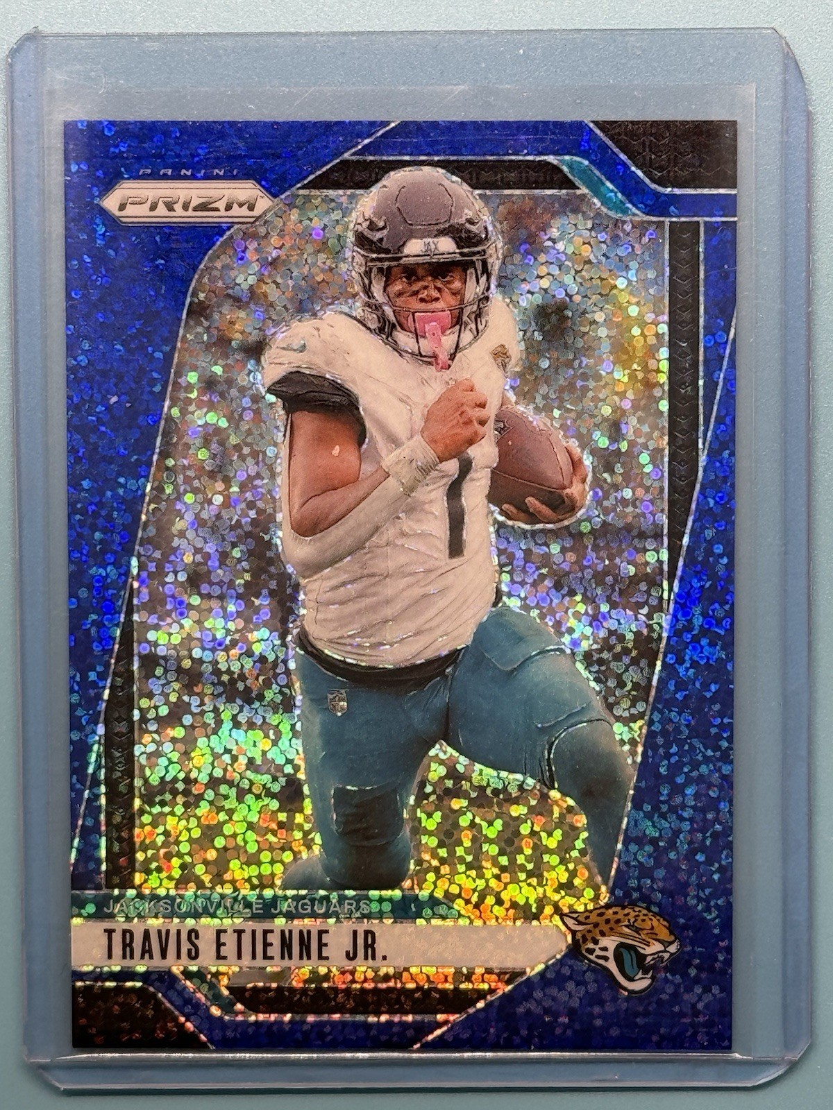 2024 Panini Prizm #130 Travis Etienne Jr - Blue Sparkle 02/96  - Jaguars