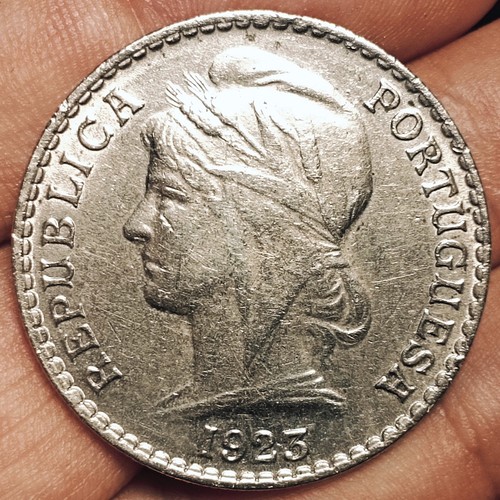 Moneda de 50 centavos de Angola portuguesa 1923 (¡aUNC!) - Imagen 2 de 2