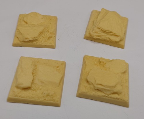 Warhammer Old World 50mm Square Bases Resin Rocky Terrain