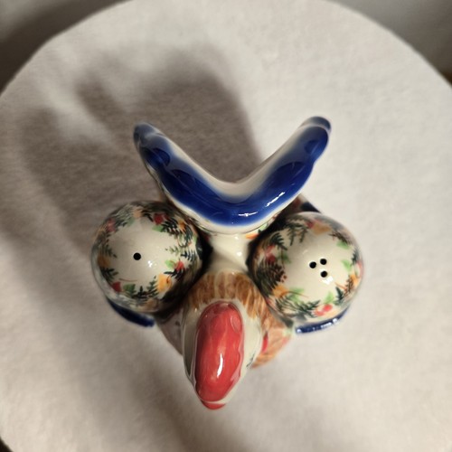 Seltene polnische Keramik Hahn Huhn Ei Salz & Pfefferstreuer Halter Kalich... - Bild 4 von 14