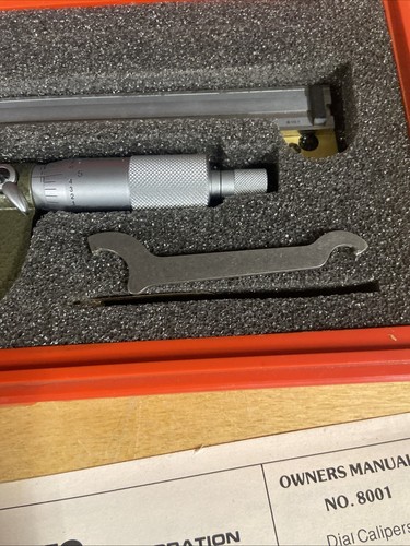 Mitutoyo Dial Caliper / Micrometer 0-1 Set Made in Japan 505-626 *SEE PICS* - Picture 6 of 9