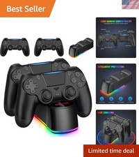 Complete 2 Pack PS4 Wireless Controllers & Charging Dock - Compatible & Reliable