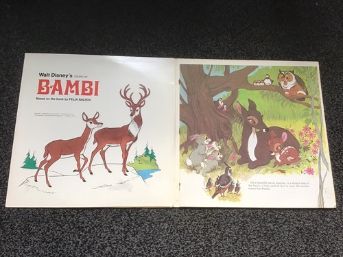 WALT DISNEY'S STORY OF BAMBI 1969 USA PRESS WITH BOOKLET NEAR MINT CONDITION - Picture 2 of 10