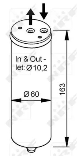 Secador de aire acondicionado Aluminio 33023 NRF para HONDA CRX III - Imagen 7 de 10
