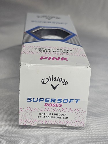 Callaway Supersoft 3 Pack of Splatter 360 Golf Balls ▪︎ PINK - Picture 6 of 6