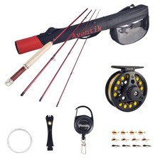 Aventik Whisperer Fly Fishing Rod And Reel Combo Complete Fishing Starter Kit