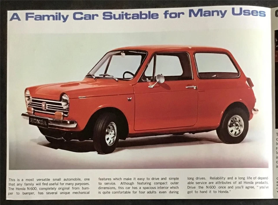 HONDA N600 Car Sales Brochure 1967 - Image 2 of 4