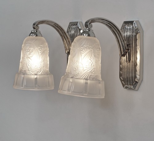 HETTIER & VINCENT : pair of French 1930 art deco wall sconces #2... lamp France - Picture 5 of 12