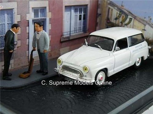 SIMCA GRANDE CHATELAINE MODEL CAR & DIORAMA WHITE 1:43 SCALE IXO ROUTE BLEU K8 - Picture 2 of 5