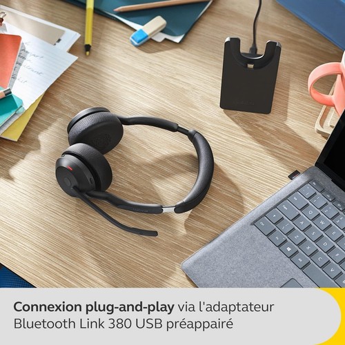Jabra Evolve2 55 Kopfhörer Neu + Ladestation + Bluetooth Dongle - Bild 3 von 7