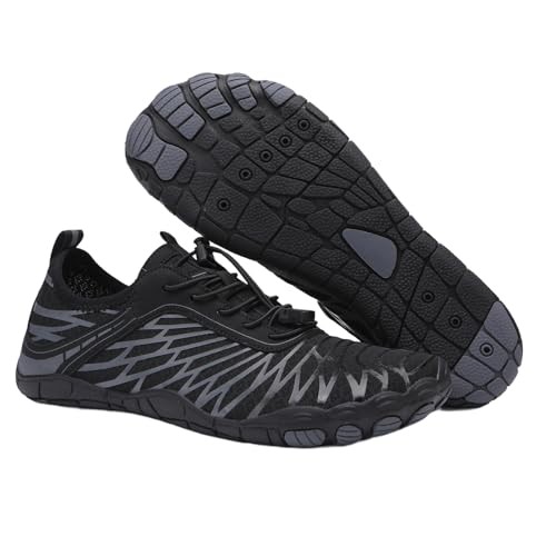 Hike Barefoot Shoes for Women Men, Breathable Non 9-9.5 Women/7-7.5 Men Black - Imagen 6 de 6