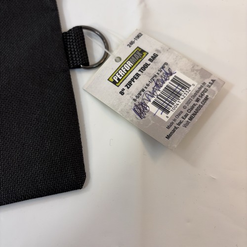 Performax All Purpose Zipper Tool Bag 8.5" Black Belt Loops & D Ring Damaged Tag - Picture 2 of 6