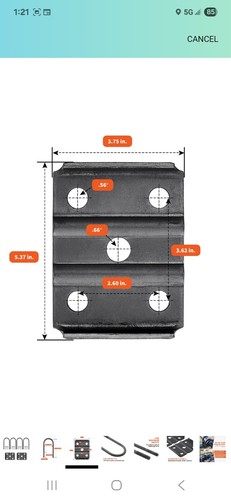 Kit de pernos en U de remolque de 7 pulgadas para eje de remolque de 5.200-7.000 lb, eje redondo de 3" (ver descripción - Imagen 3 de 9