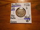 1926S Buffalo Nickel VG+ NICE!!!! KEY DATE!!!! LOWEST MINTAGE!!!!!
