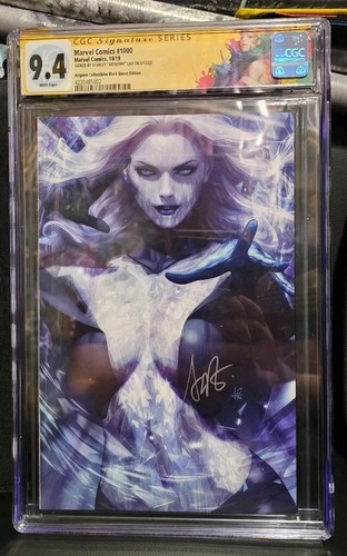 Marvel Comics #1000 Black Queen Virgin Stanley Artgerm Lau CGC 9.4