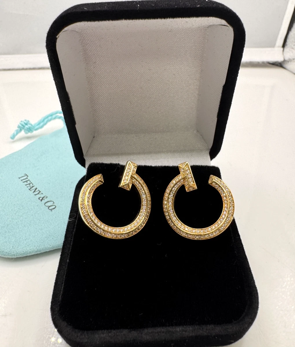 Tiffany & Co. Diamond Hoop Earrings Fine Earrings for sale | eBay