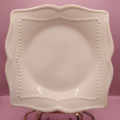 2er Set Princess House Pavillon Steinzeug Quadratisch gewellter Rand Teller, 8" Quadrat - Bild 3 von 5