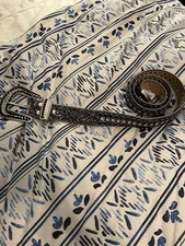 Black And Silver Rhine Stone Belt