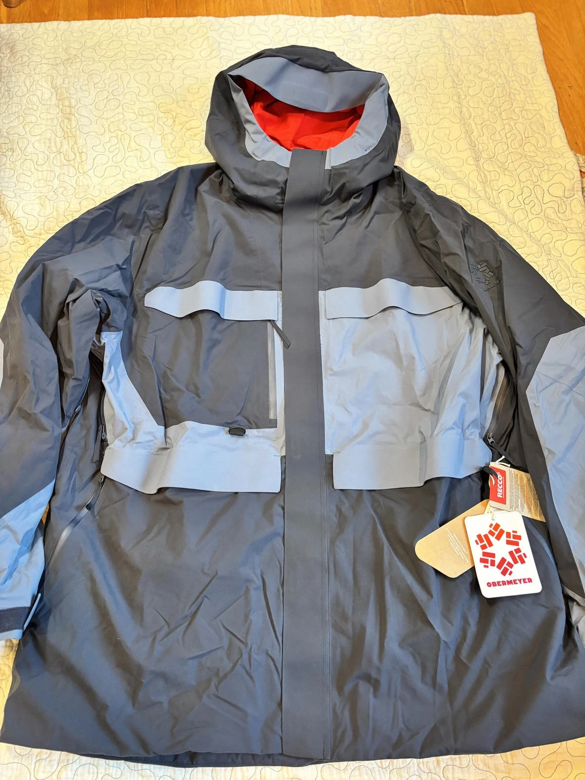 Obermeyer Men's Oberreute Blue Jacket Recco Tech Size XXL