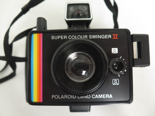 Polaroid Super Colour Swinger II Land Instant Camera 1970s Black + Original Case - Picture 8 of 13