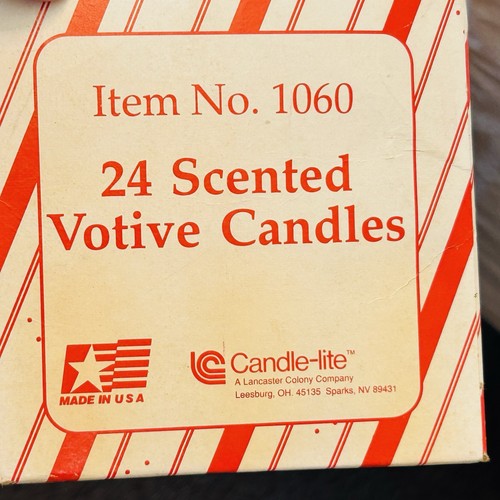 Vintage Candle-lite rote Stechpalme Weihnachten Votiv kleine Kerzen Posten von 16 Neu NOS - Bild 7 von 7