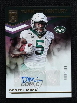 2020 Panini Donruss Elite Turn of the Century /199 Denzel Mims Rookie Auto RC