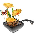Indoor Waterfall Ornament Lotus Leaf Fountain Decor Desktop Landscape Ornament