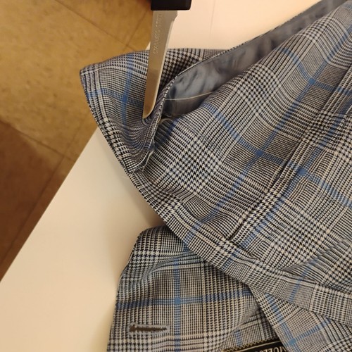Samuelsohn Men's Cashmere Blend Soft 2-Button Blazer Plaid 44L 2 Btn - Picture 4 of 19