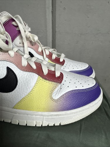 Nike Dunk High FD0802-100 "Multi-Color Gradient" Sneaker Uomo Taglia 10 - Foto 3 di 12