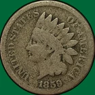 1859 Indian Head Cent Good G Coin #35201